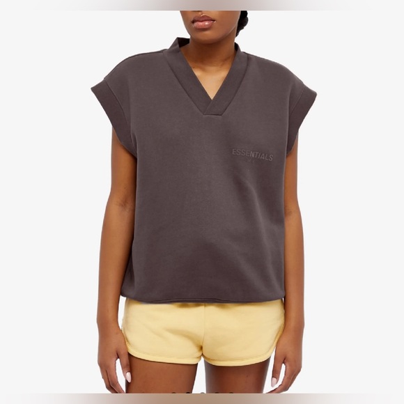 FEAR OF GOD ESSENTIALS PULLOVER V-NECK VEST - Picture 1 of 5